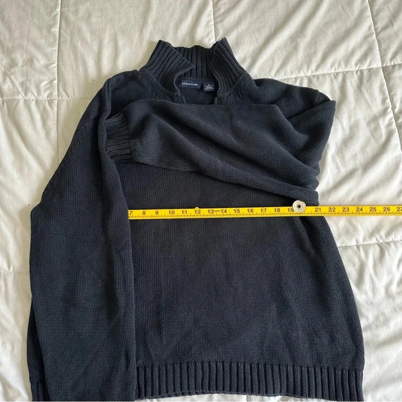 Vintage Black Ribbed Knit Sweater - Picture 5 of 5